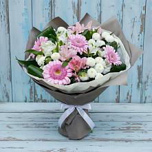 Букет цветов из:  Герберы, Альстромерии и Хризантемы в Благовещенке