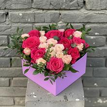 Цветочная композиция из Розы в коробке в Благовещенке