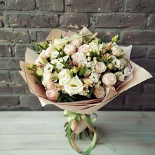 Букет цветов из:  Альстромерии, Розы и Хризантемы в Благовещенке