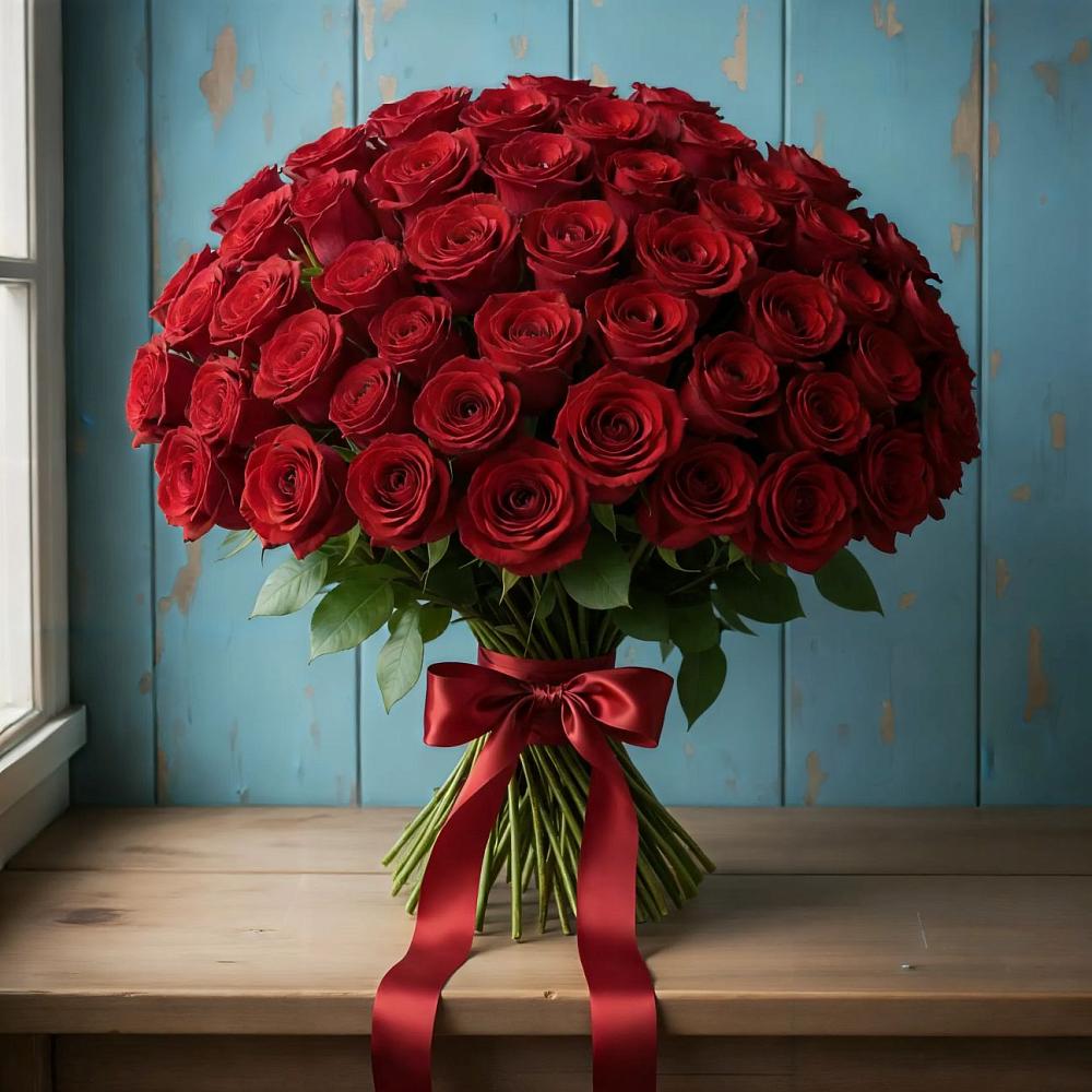 Букет Красные розы Блэк Меджик в Благовещенке