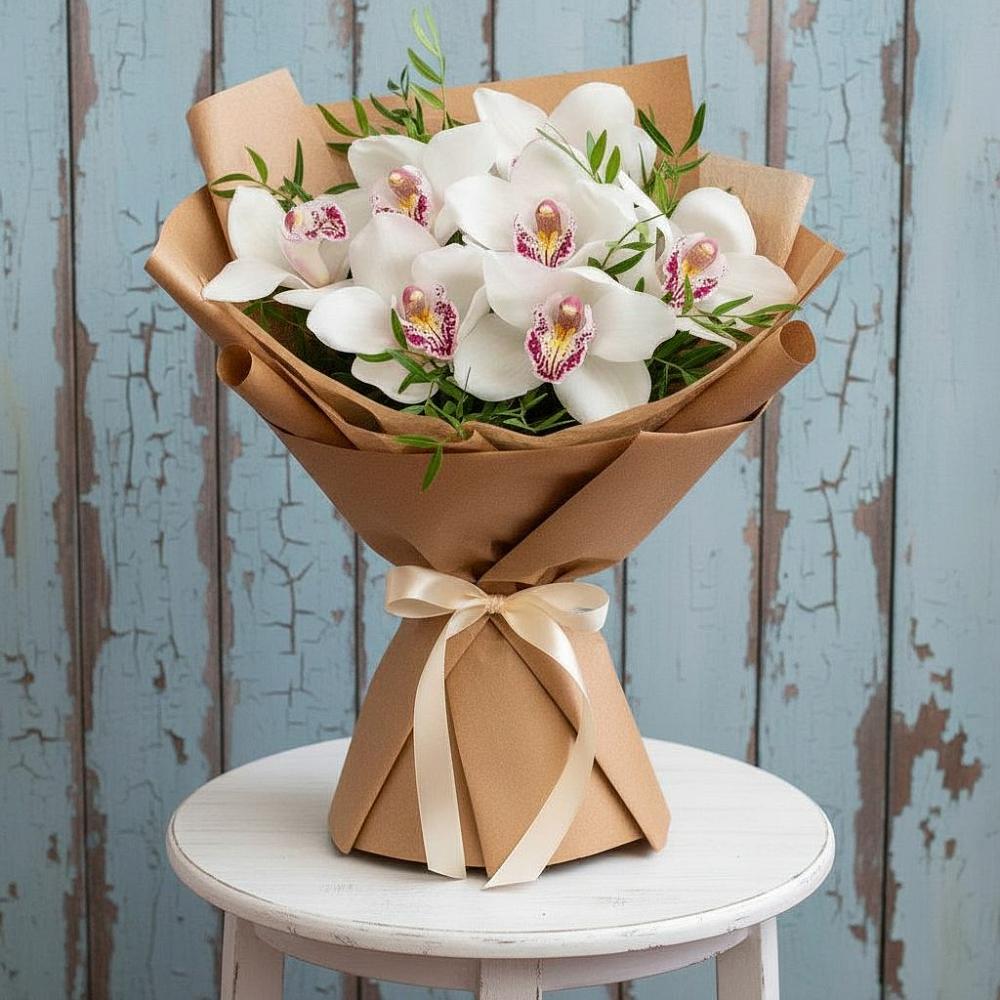 Букет цветов из: Орхидеи и Розы в Благовещенке