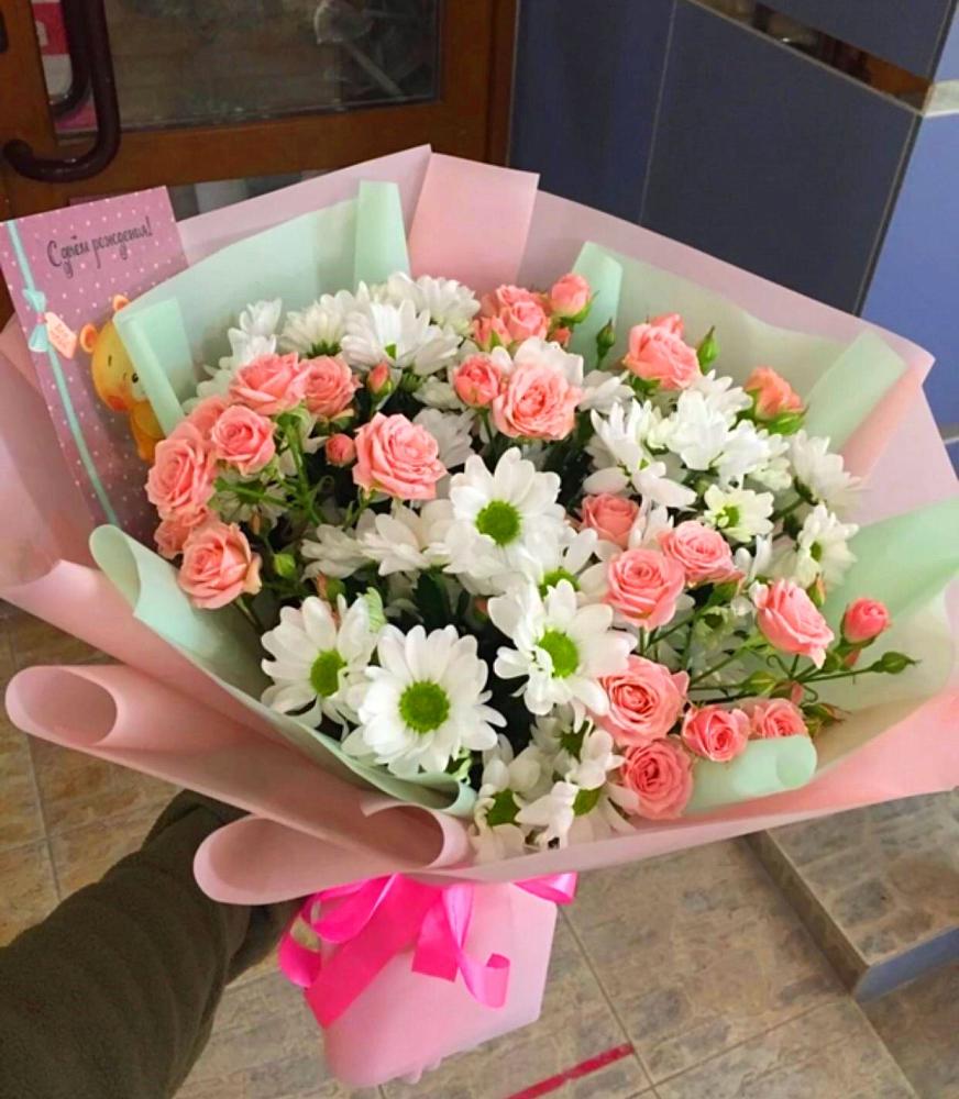 Букет цветов из: Розы и Хризантемы в Благовещенке