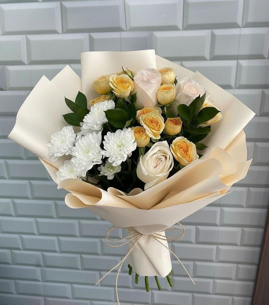 Букет цветов из: Розы и Хризантемы в Благовещенке