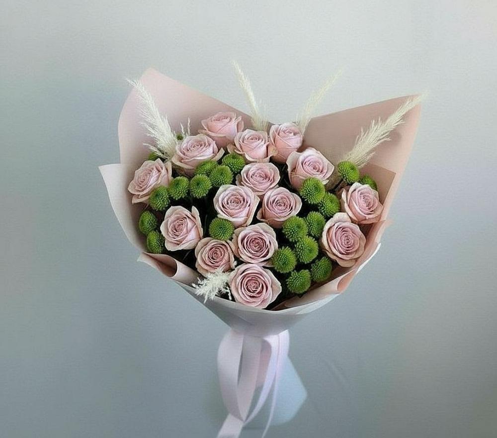 Букет цветов из: Розы и Хризантемы в Благовещенке