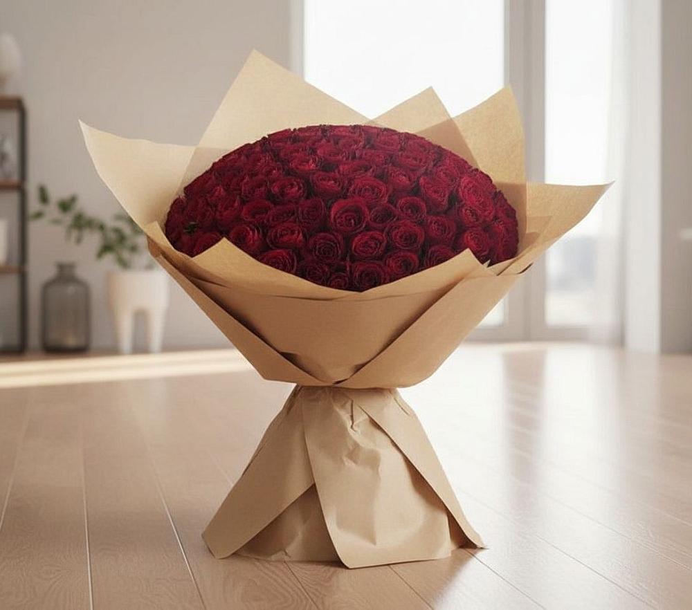 Букет 101 Красная роза в Благовещенке