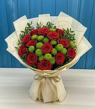 Букет цветов из:  Розы и Хризантемы в Благовещенке