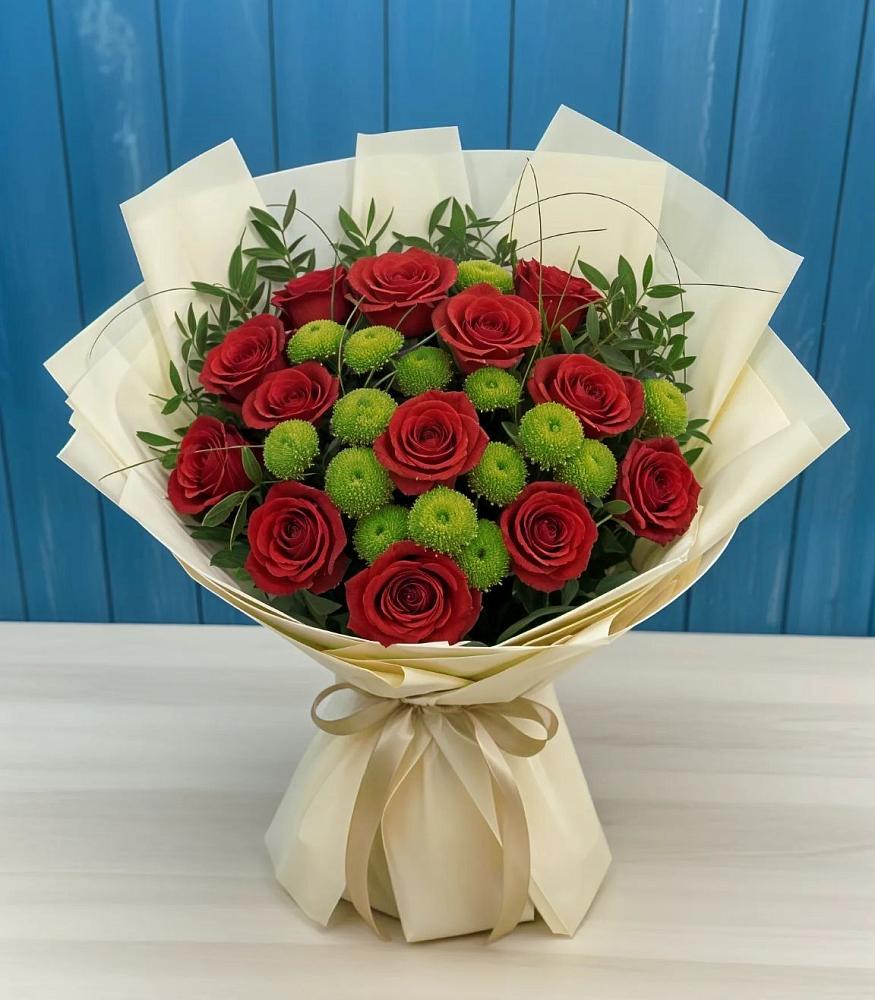 Букет цветов из: Розы и Хризантемы в Благовещенке